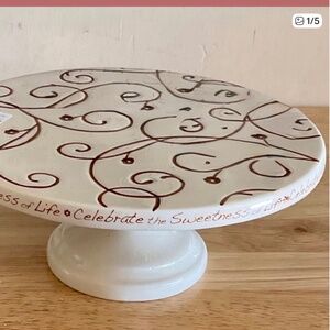 Gorgeous Large 12”Ceramic Cake/Cookie/Appetizer Stand